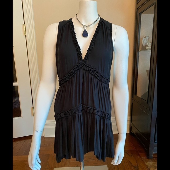 Free People Black Tank Tunic Top - Picture 1 of 7